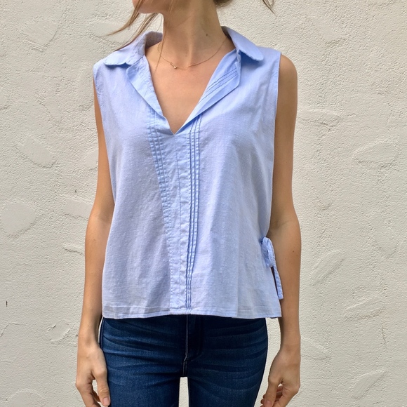 Zara Tops - (Zara) Sleeveless Blue Top